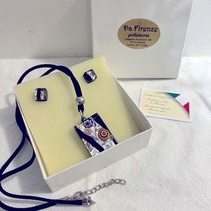 Authentic Murano Glass Necklace and Earrings